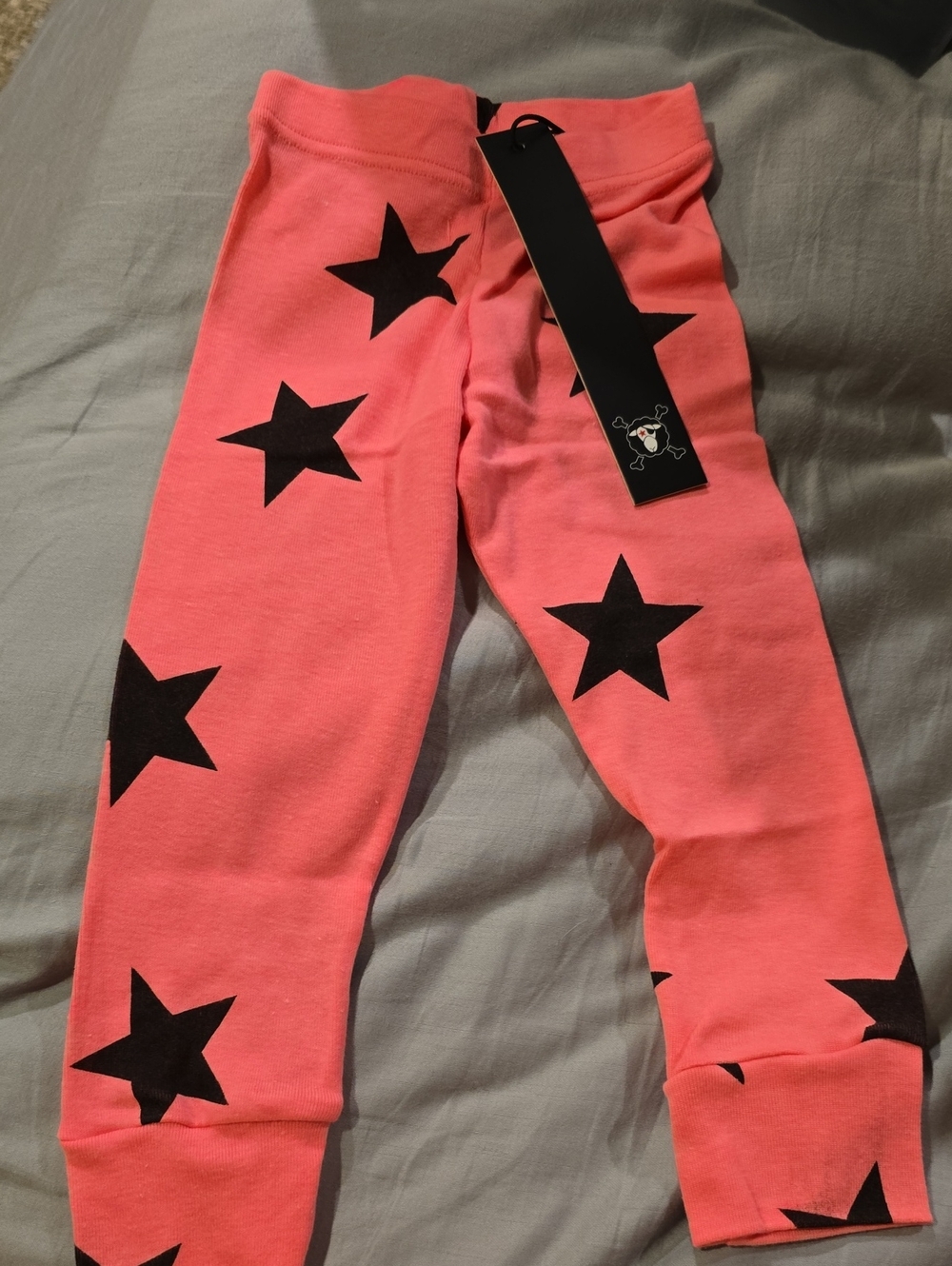 nununu Coral Pink Star Print Leggings